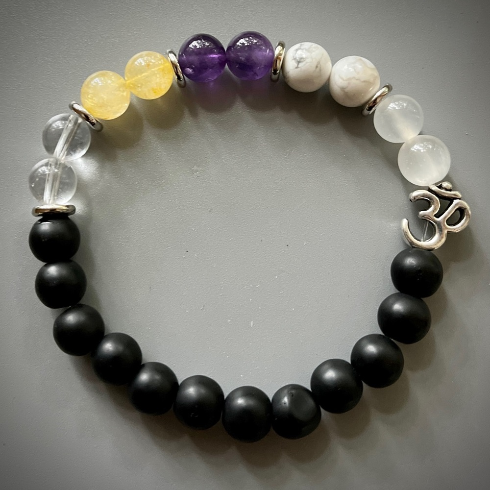 Crown Chakra Handcrafted Meditation Bead Bracelet Set